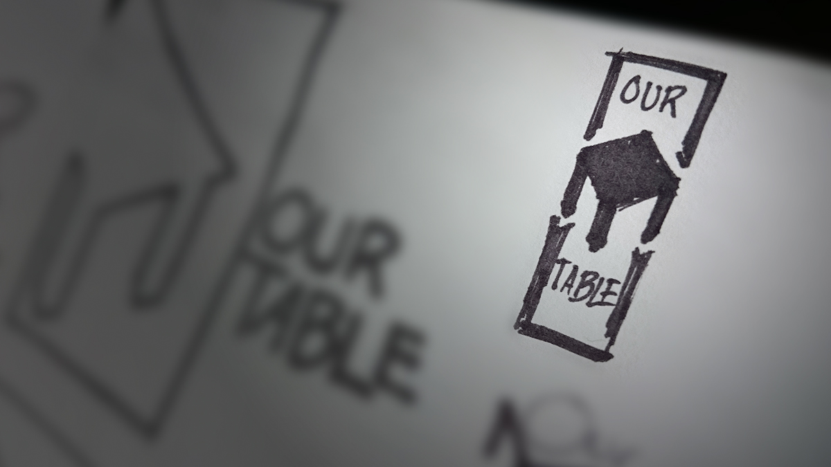 Our Table logo sketches
