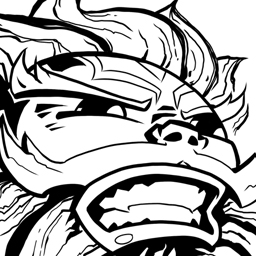 Ink detail of Daruk from Legend of Zelda commission