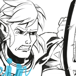 Pencil detail of Link from Legend of Zelda commission