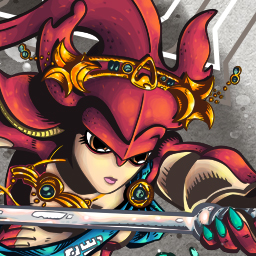 Color detail of Mipha from Legend of Zelda commission