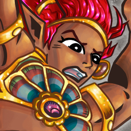 Color detail of Urbosa from Legend of Zelda commission