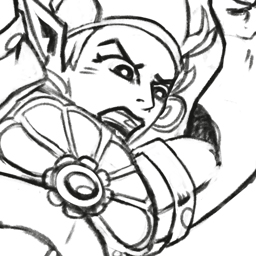 Pencil detail of Ubosa from Legend of Zelda commission