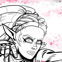 Ink detail of Zelda from Legend of Zelda commission