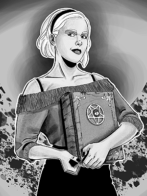 Bust / Torso illustration of Sabrina the Teenage Witch